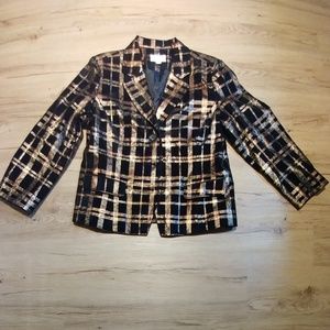 ERIN black and gold blazer